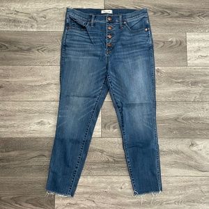 Madewell women's 10" high-rise skinny crop, size 32